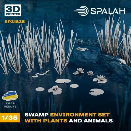 Picture of 1/35 Set of scale models "Swamp environment with plants and animals". - Spalah Models SP31835