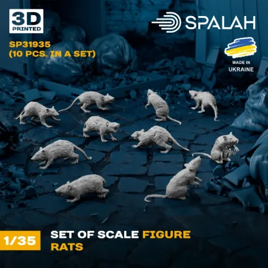 Picture of 1/35 Set of figures "Rats". - Spalah Models SP31935