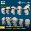 Picture of 1/35 Set of scale models "Modern soldiers heads", (10 pcs.). - Spalah Models SP34435