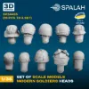Picture of 1/35 Set of scale models "Modern soldiers heads", (10 pcs.). - Spalah Models SP34435