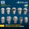 Picture of 1/35 Set of scale models "Modern soldiers heads", (10 pcs.). - Spalah Models SP34435