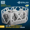 Picture of 1/35 Set of scale models "Modern soldiers heads", (10 pcs.). - Spalah Models SP34435