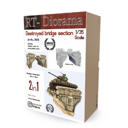 Picture of 1/35 Destoyed bridge section - RT Diorama 35014