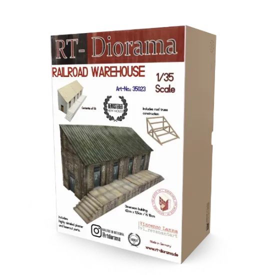 Picture of 1/35 Railroad Warehouse (Modular System) - RT Diorama 35023