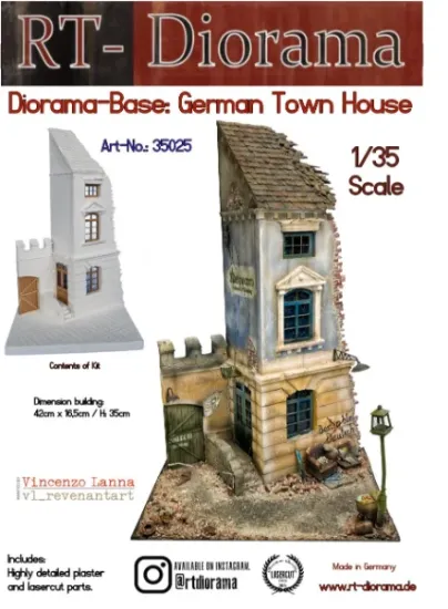 Picture of 1/35 Diorama-Base: German town house - RT Diorama 35025