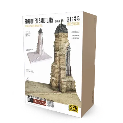 Picture of 1/35 Diorama Base: Small Church Corner "Forgotten Sanctuary" - RT Diorama 35038
