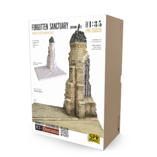 Picture of 1/35 Diorama Base: Small Church Corner "Forgotten Sanctuary" - RT Diorama 35038