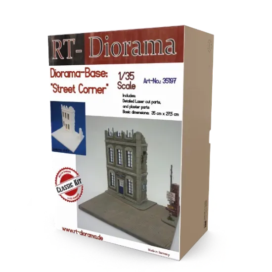 Picture of 1/35 Diorama-Base: Street Corner - RT Diorama 35197