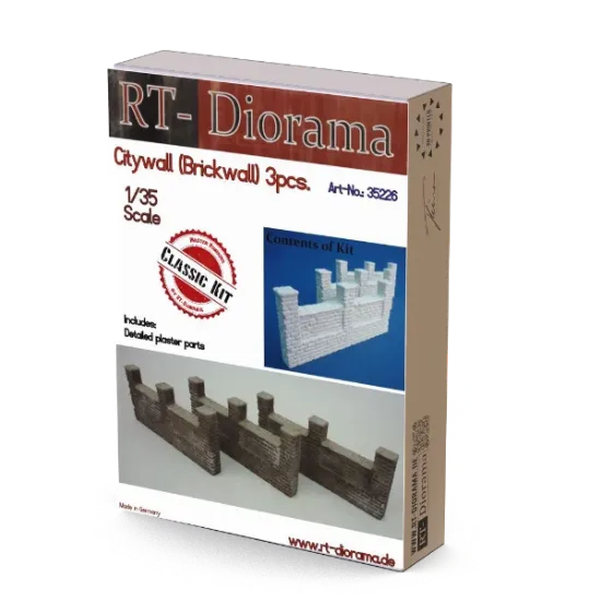 Picture of 1/35 Citywall (Brickwall) 3pcs. - RT Diorama 35226