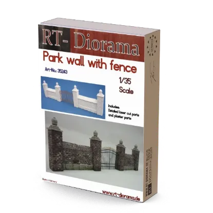 Picture of 1/35 Park Wall with fence - RT Diorama 35243