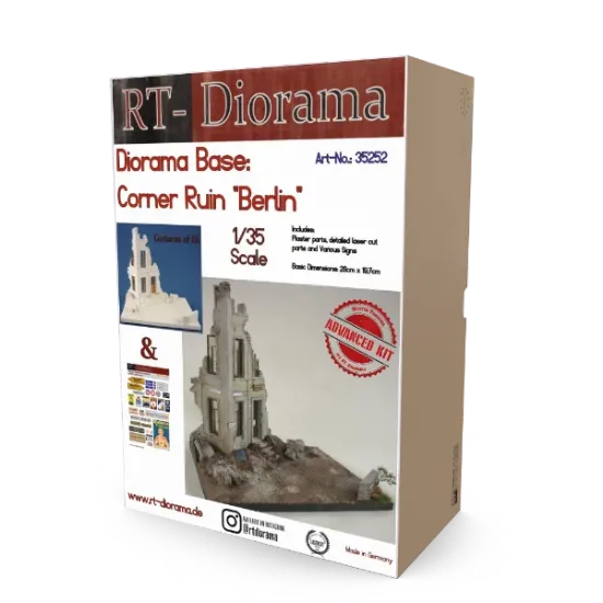 Picture of 1/35 Diorama Base: Corner Ruin Berlin - RT Diorama 35252