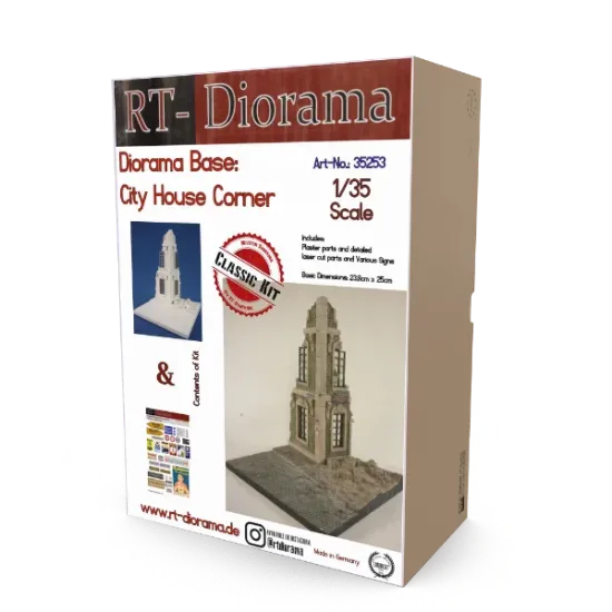 Picture of 1/35 Diorama Base: Cityhouse Corner - RT Diorama 35253