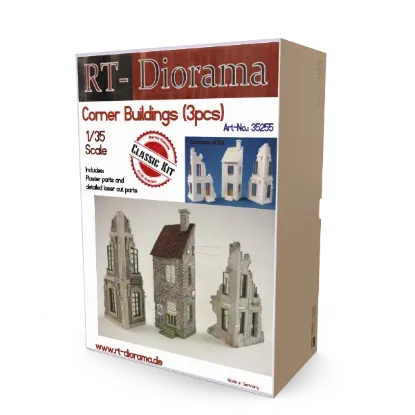 Picture of 1/35 Corner Buildings 3 pcs. - RT Diorama 35255