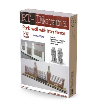 Picture of 1/35 Park wall with iron fence - RT Diorama 35276