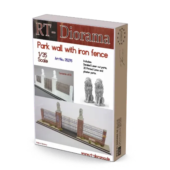 Picture of 1/35 Park wall with iron fence - RT Diorama 35276