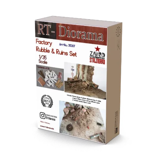 Picture of 1/35 Factory Ruble & Ruins Set - RT Diorama 35307