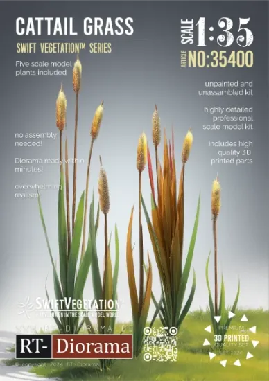 Picture of 1/35 Cattail Grass / 2pcs. - RT Diorama 35400
