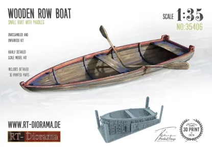 Picture of 1/35 Wooden Row Boat - RT Diorama 35406