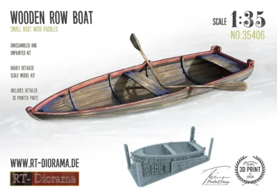 Picture of 1/35 Wooden Row Boat - RT Diorama 35406