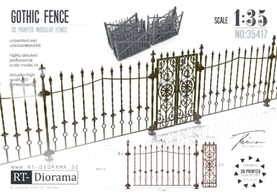 Picture of 1/35 Gothic Fence - RT Diorama 35417