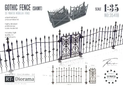 Picture of 1/35 Gothic Fence short - RT Diorama 35418