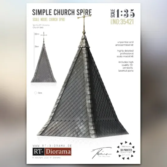 Picture of 1/35 Simple Church Spire - RT Diorama 35421