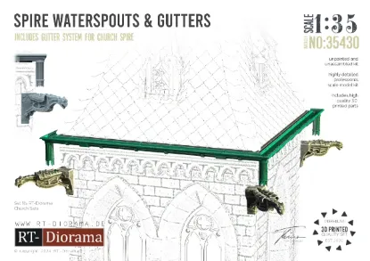 Picture of 1/35 Spire Waterspouts & Gutters - RT Diorama 35430