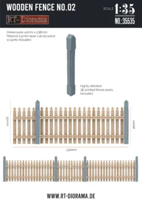 Picture of 1/35 Wooden fence No.2 - RT Diorama 35535