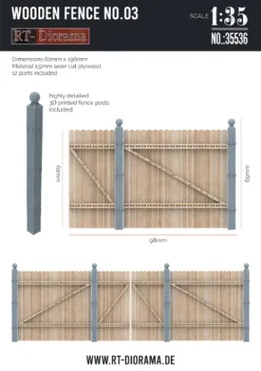 Picture of 1/35 Wooden fence No.3 - RT Diorama 35536