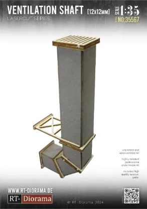 Picture of 1/35 Ventilation shaft 12x12mm - RT Diorama 35567