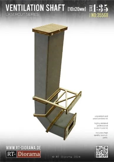 Picture of 1/35 Ventilation shaft 10x20mm - RT Diorama 35568