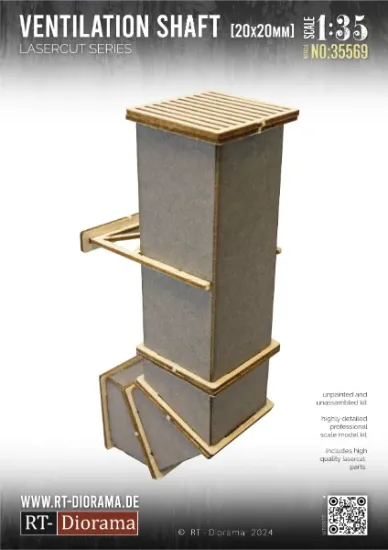 Picture of 1/35 Ventilation shaft 20x20mm - RT Diorama 35569