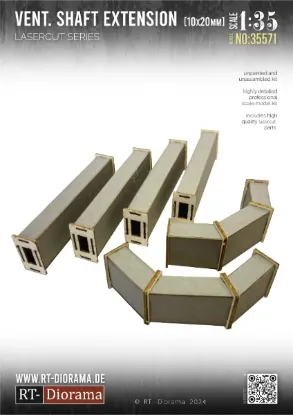 Picture of 1/35 Ventilation shaft 10x20mm expansion - RT Diorama 35571