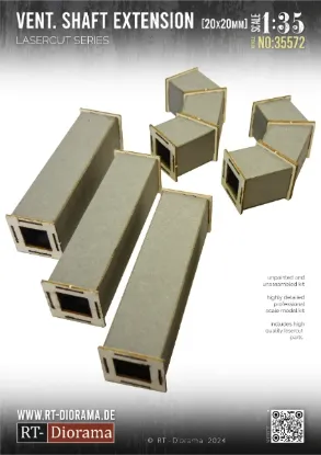 Picture of 1/35 Ventilation shaft 20x20mm expansion - RT Diorama 35572