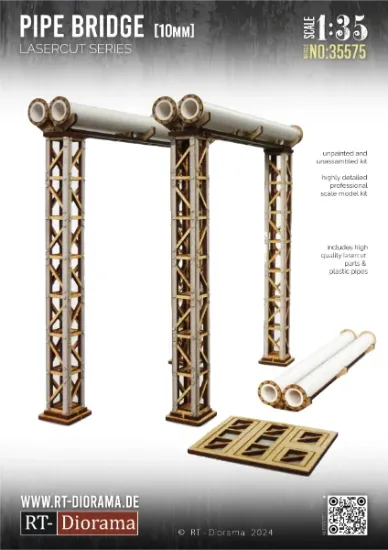 Picture of 1/35 Pipe Bridge 10mm - RT Diorama 35575