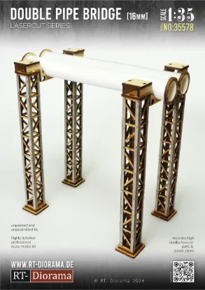 Picture of 1/35 Double Pipe Bridge 16mm - RT Diorama 35578