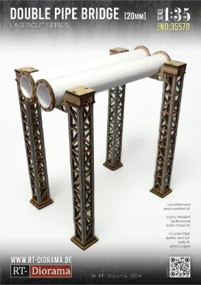 Picture of 1/35 Double Pipe Bridge 20mm - RT Diorama 35579