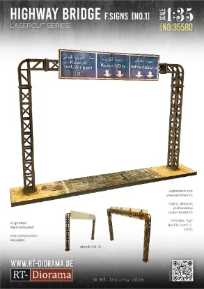Picture of 1/35 Highway bridge for signs No.1 - RT Diorama 35580