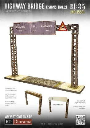 Picture of 1/35 Highway bridge for signs No.2 - RT Diorama 35581