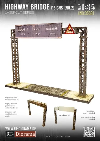 Picture of 1/35 Highway bridge for signs No.2 - RT Diorama 35581