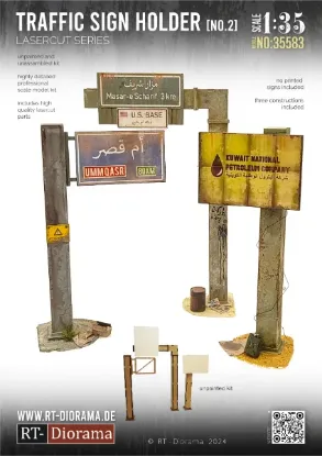 Picture of 1/35 Traffic sign holder No.2 - RT Diorama 35583