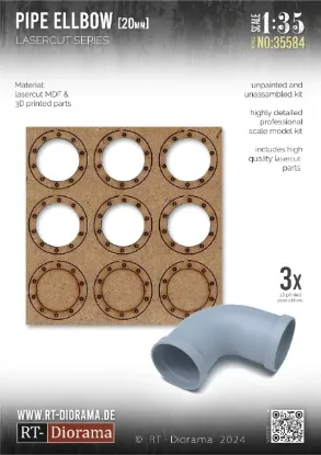 Picture of 1/35 Pipe elbow 90° 20mm - RT Diorama 35584