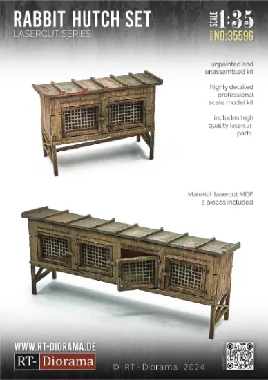 Picture of 1/35 rabbit hutch 2 pieces - RT Diorama 35596