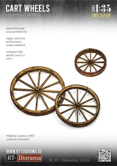 Picture of 1/35 Cart wheels - RT Diorama 35599