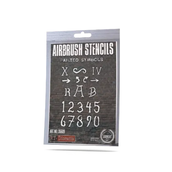 Picture of 1/35 Stencil: Painted symbols - RT Diorama 35609