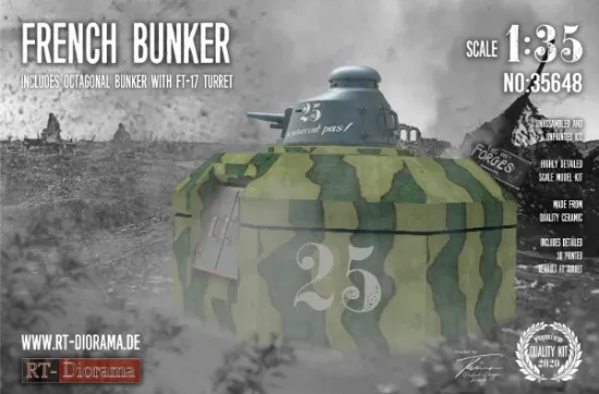 Picture of 1/35 French Bunker with FT Turret - RT Diorama 35648