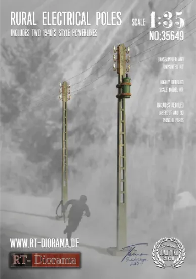 Picture of 1/35 Rural Electrical Poles - RT Diorama 35649