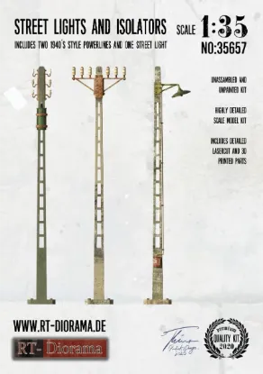 Picture of 1/35 Street Lights and Isolators Set - RT Diorama 35657