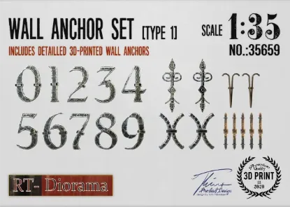 Picture of 1/35 Wall Anchor Set [Type 1] - RT Diorama 35659