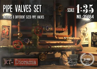 Picture of 1/35 Pipe Valves Set - RT Diorama 35664